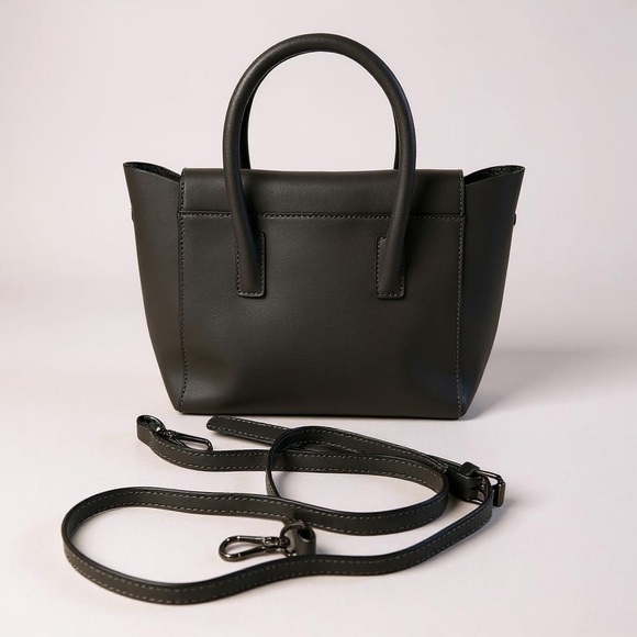 UNITUDE Leather Crossbody Purse Dark Gray | Compact Minimalist | Discontinued - Picture 3 of 4